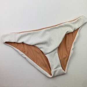 NWT J. Crew | White Scrunchie Hipster Bikini Bottoms XXL